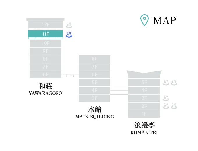 ［和荘］男性展望大浴場「倭寇の湯」フロアマップ